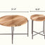 Radial - Pattern Coffee And End Table Set Waterproof Cover, Distressed Cylindrical Design (Set of 2)