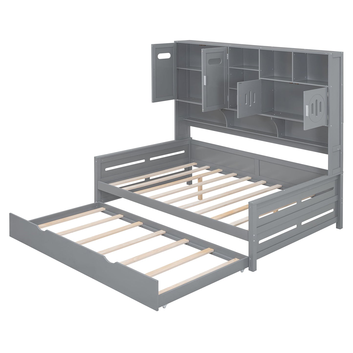 Daybed & All-In-One Cabinet And Shelf