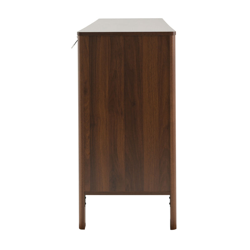 Colored Fluted Sideboard With 3 Doors And 1 Drawer