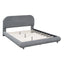 Upholstered Platform Bed With Thick Solid Frame And Stylish Curve-Shaped Design