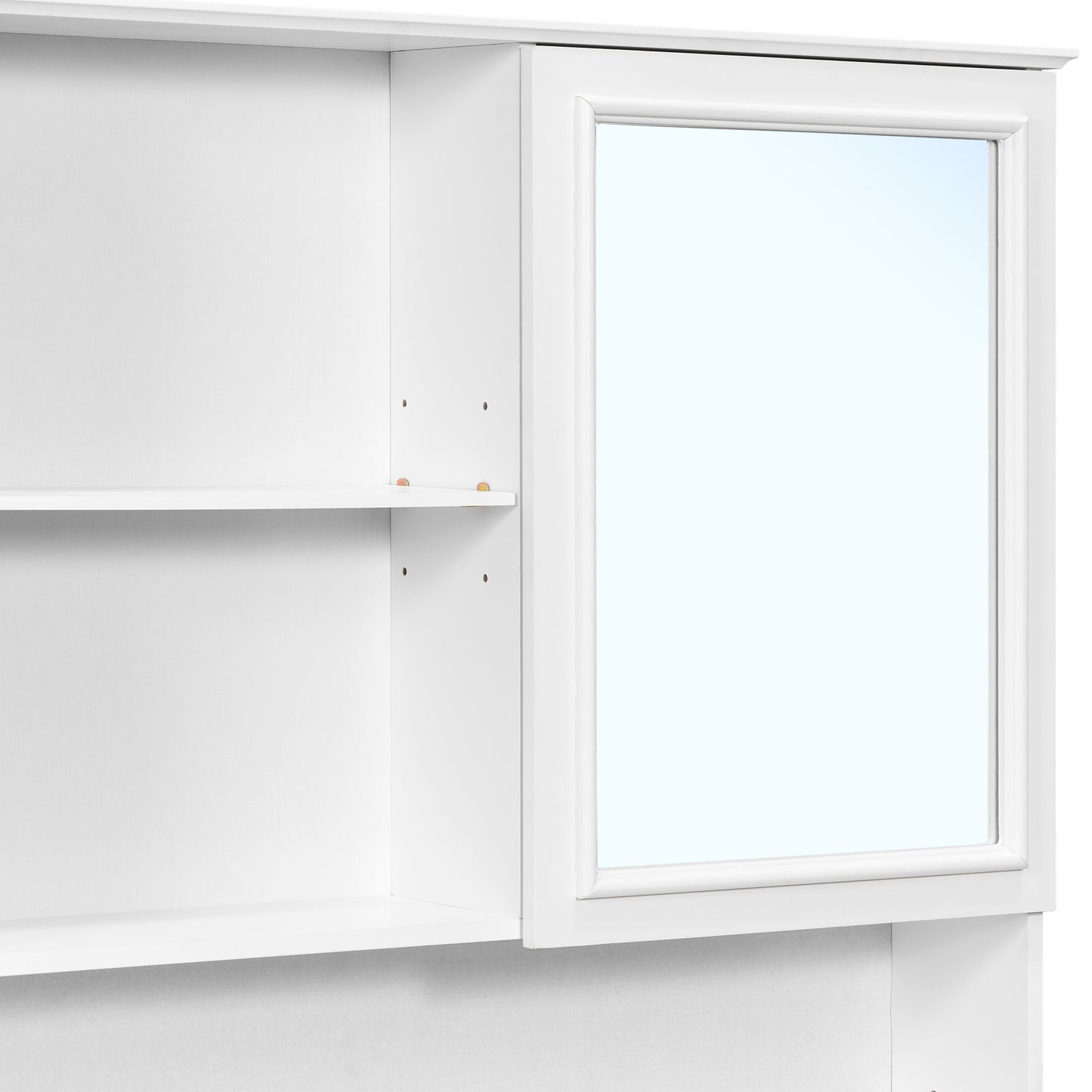 Wall Mounted Bathroom Medicine Cabinet With Double Mirrored Doors