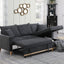 Colton - Reversible Sleeper Sectional Sofa With Storage Chaise - Dark Gray
