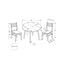 3 Pieces Dining Table Set, Small, Drop Leaf, Contemporary & Modern