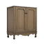 Vintage Bathroom Vanity With Ceramic Sink, Adjustable Shelves