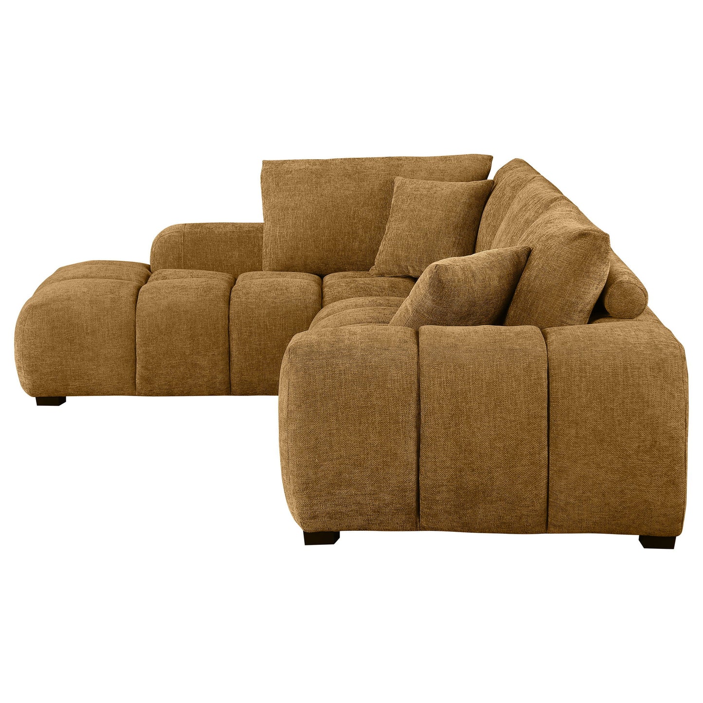 Florence - Upholstered L Shaped Sectional Sofa - Amber