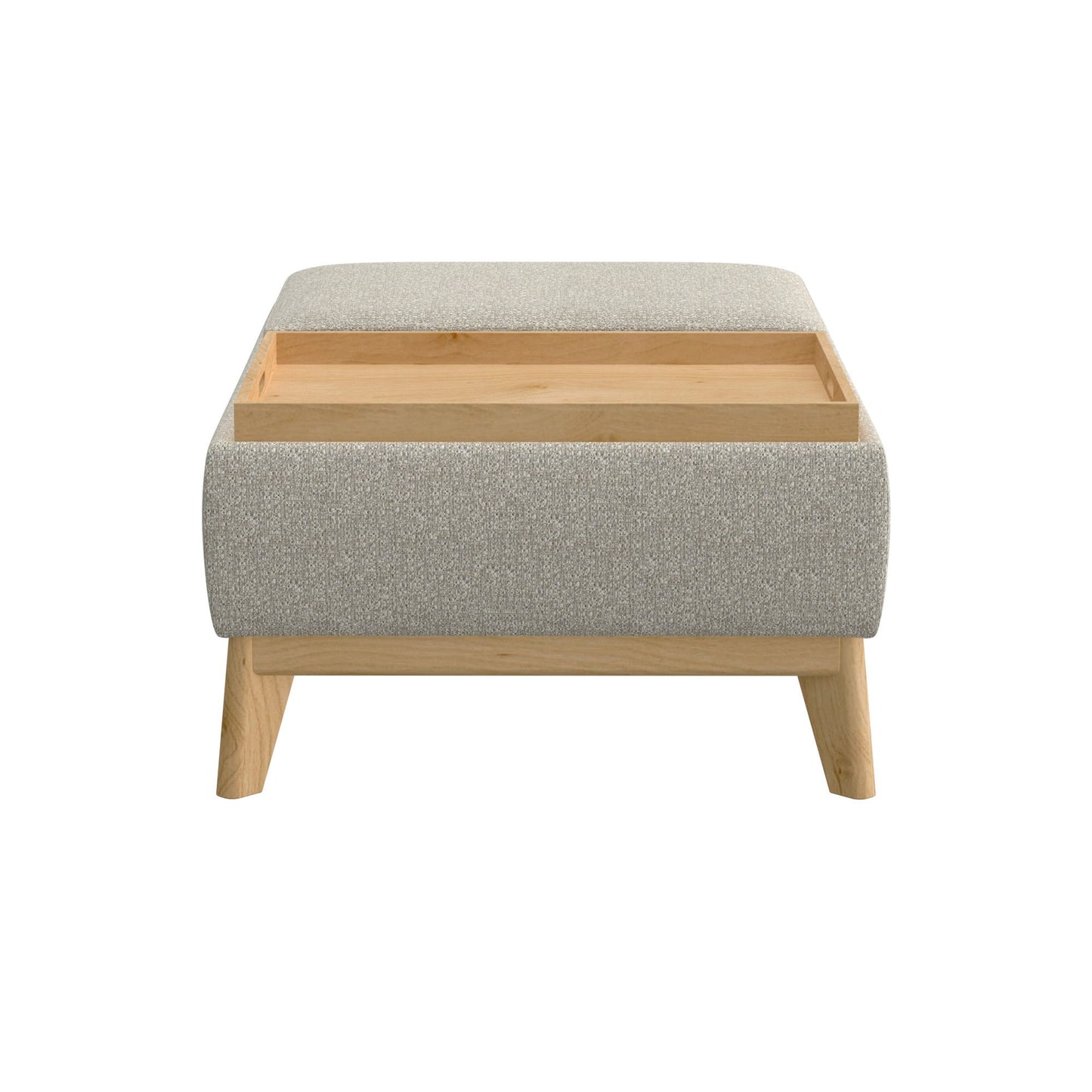 Reversible Tray Ottoman - Tan