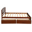 Platform Storage Bed Wood Bed Frame With Two Drawers And Headboard