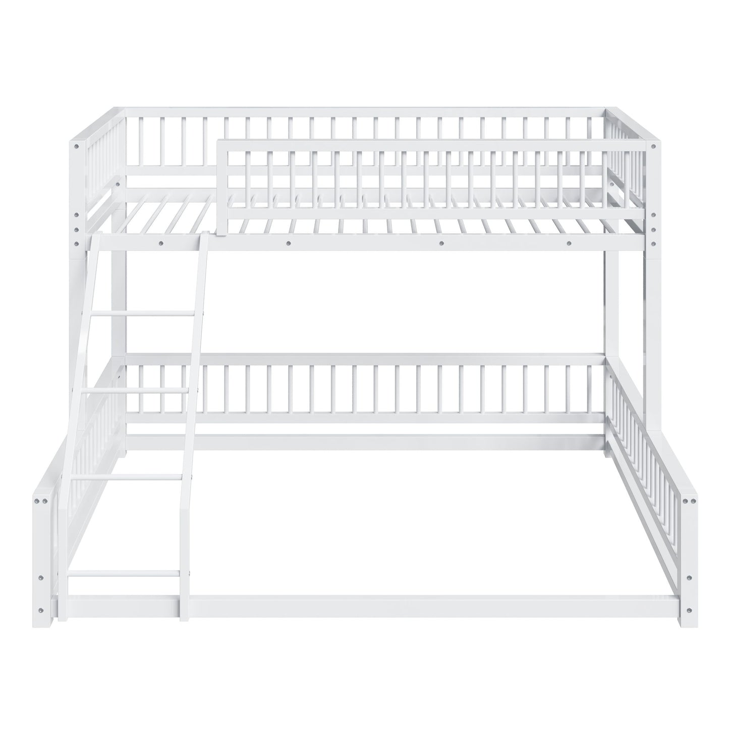 Bunk Bed With Ladder And Safety Guardrails