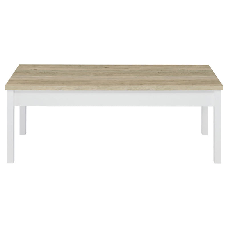 Quintara - 3 Piece Coffee Table Set - Natural / White