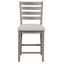 Counter Side Dining Stool With Ladder Back (Set of 2) - Gray