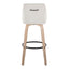 Hannah - Transitional Fixed Height Barstool With Swivel With Round Footrest (Set of 2)