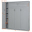 Murphy Wall Bed With Shelves, Wardrobe And LED Lights