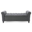 Hayes - Contemporary Armed Storage Bench With Rolled Arms And Button Tufting