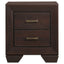 Copper - 2 Drawer Rectangular Nightstand