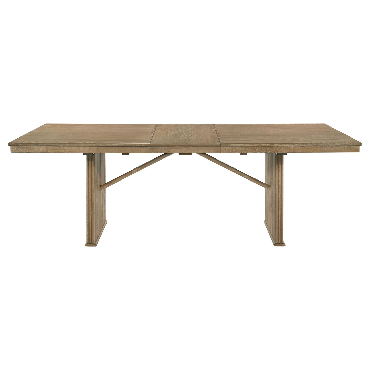 10 Piece Extension Dining Set With Upholstered Chairs And Matching Sideboard - Light Brown
