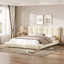 Upholstered Platform Bed Frame With Tufted Headboard