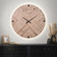 Wall Clock, Round, Large Oversized - Brown