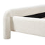 Upholstered Platform Bed Frame With Curved Headboard, Wood Slats Support