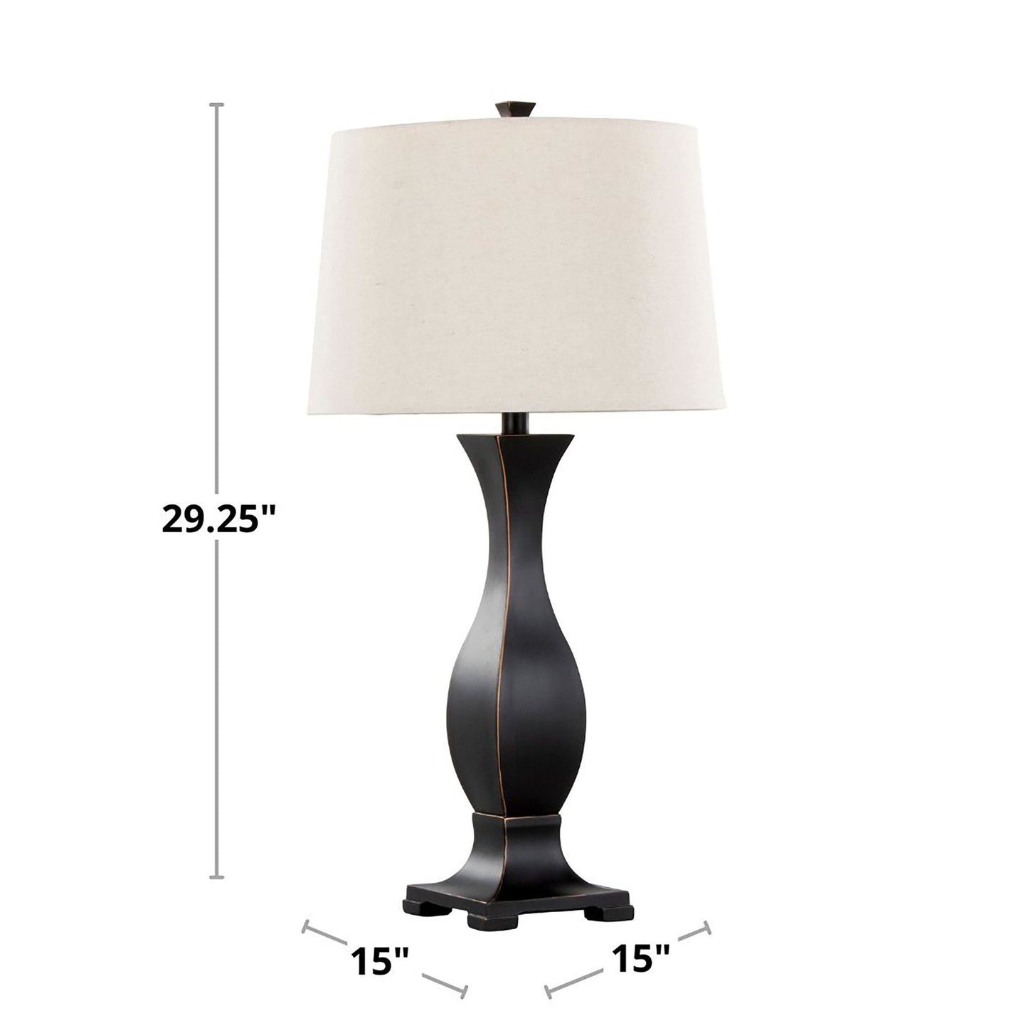 Riley - Contemporary Table Lamp (Set of 2) - Oil Rubbed Bronze / Oat