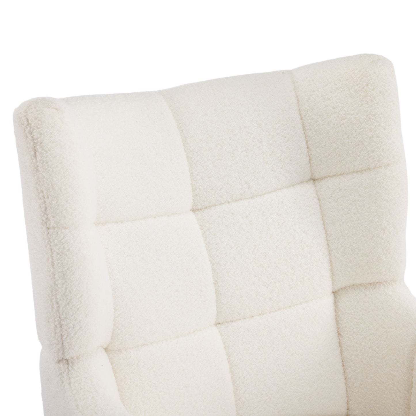 Accent Chair With Birch Wood Legs - White