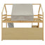 Loft Bed With House Shaped Frame And Tent