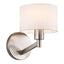 Nebula - Base Wall Lamp With Rotary Switch Shade - Brushed Nickel / Silver / White