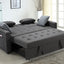William - Sleeper Sofa With 2 USB Charging Ports And 4 Accent Pillows - Gray