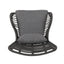 Modern Aesthetic Outdoor Rattan Accent Chair With Metal Legs