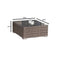 Wicker Seating Group Set With Table And Cushions