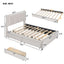 Upholstered Platform Bed With Drawers, Classic Headboard Design