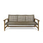 Outdoor 3 Seater Sofa With Rattan Cover - Gray