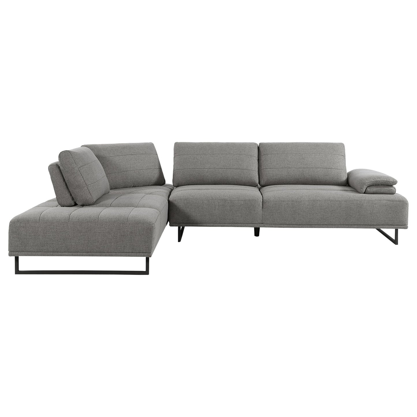 Harnal - L-Shape Sectional Adjustable Back Comfort Focused Sofa - Taupe