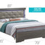 Bed With LED Light Accents Headboard