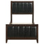 Twin Panel Bed With Headboard And Tapered Legs - Brown