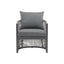Modern Curved Aluminum Lounge Chair With Stylish Rope Weave Design And Cushioned Comfort For Outdoor