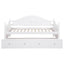 Twin Daybed With Trundle Storage Bed - White
