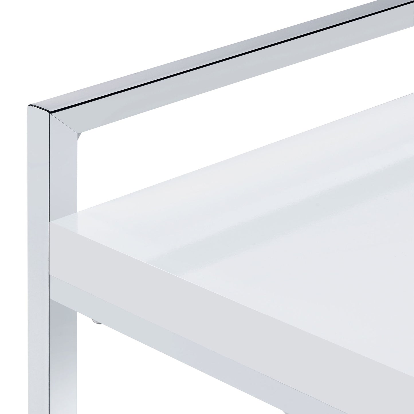 Rectangular Top Snack Table - White
