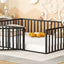 Metal Floor Bed Frame With Fence And Door