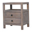 2 Drawer Open Bedside Table - Gray Ash