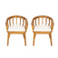 Klismos - Dining Armchair (Set of 2) - Teak / Beige