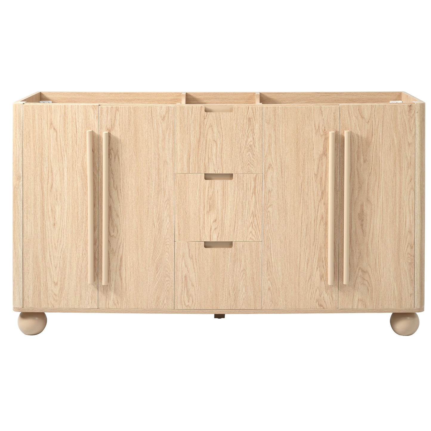 Bathroom Vanity Cabinet Only, 3 Drawers 4 Doors, Soft Close, Adjustable Shelf - Wood