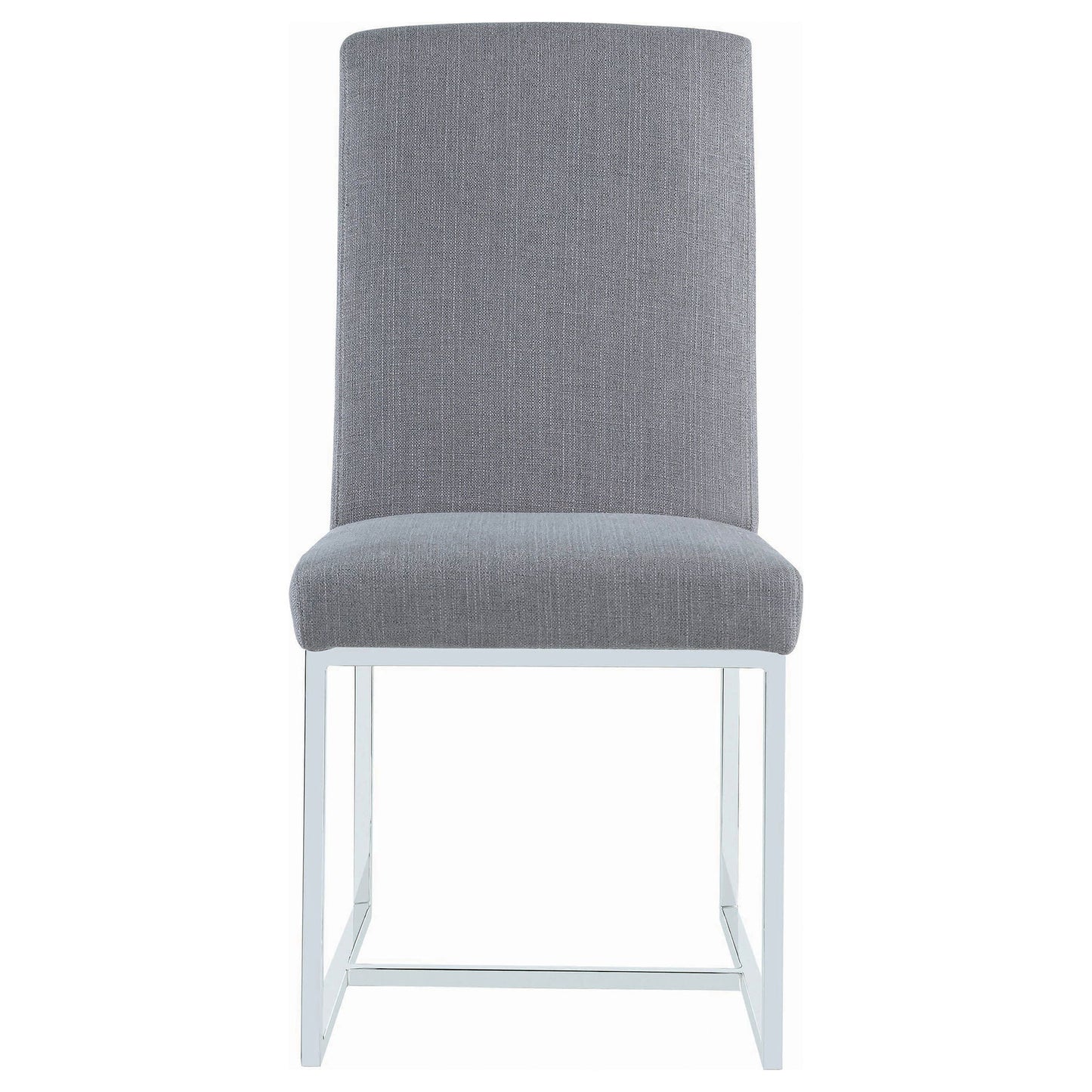 Upholstered Dining Chair Set With Base (Set of 2) - Gray