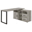 Corrado - L-Shape Office Desk With Storage - Gray