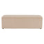 Long Plush Ottoman, Simple Footstool And Seat For Home Use - Almond