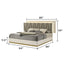Stanley - Bed With LED Upholstered Headboard