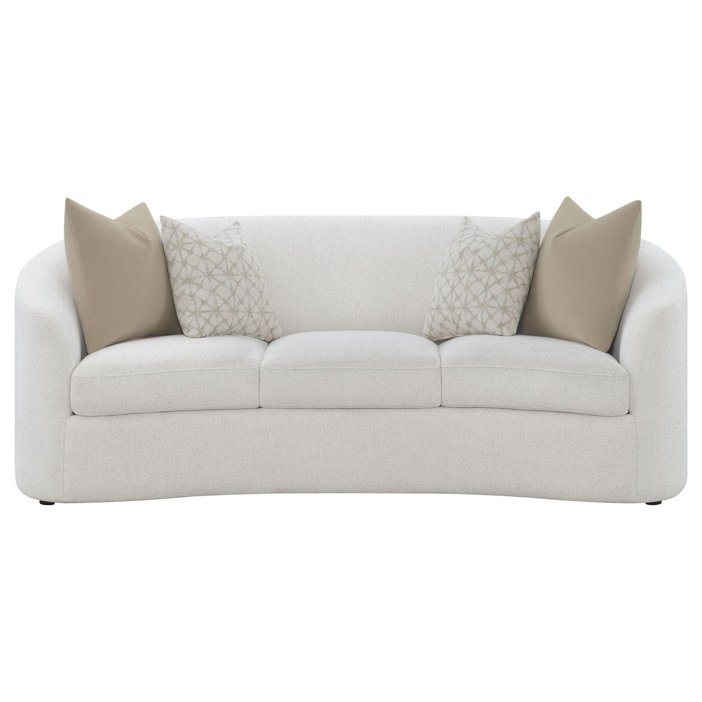 Rory - Sloped Arms Sofa With Pillows - Ivory