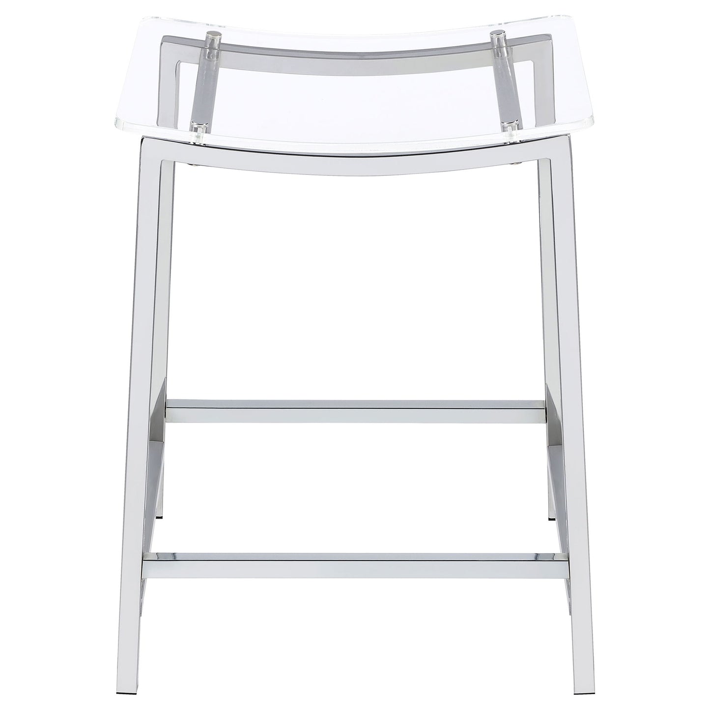 Staten - Backless Counter Stool (Set of 2) - Chrome