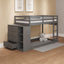 Gaston - Bunk Bed Twin Over Twin With 4 Drawers & 3 Compartments - Gray