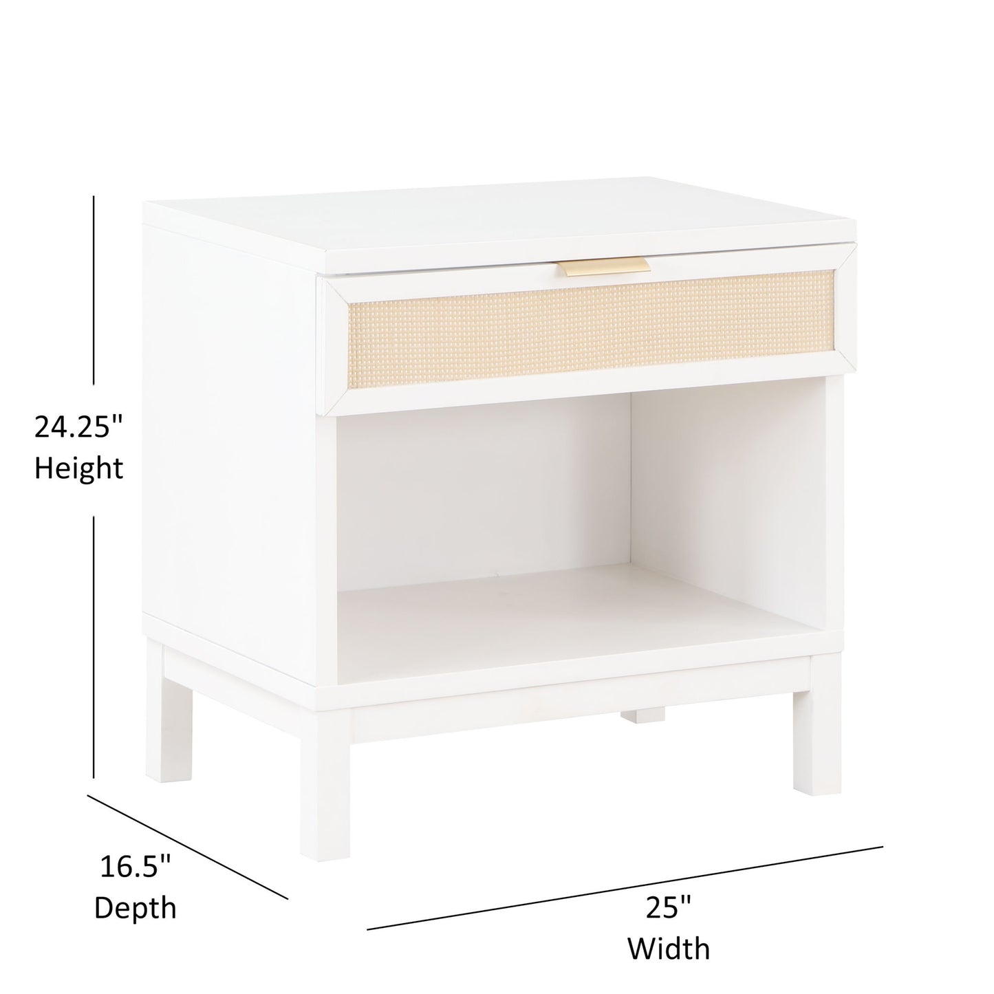 Blake - 1 Drawer Nightstand - White