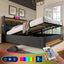 Upholstered Platform Bed With A Hydraulic Storage System, LED And USB Charging (Without Mattress)